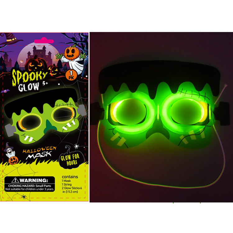 custom party favor Halloween Monster glowing mask for kids party festival