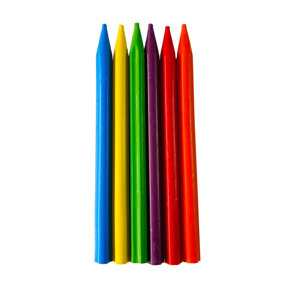 Pencil Plastic crayons 6 colors multicolor crayon pen Painting Pencil Sticks Non-toxic crayons