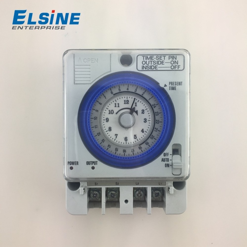 TB388 15Minutes Din Rail Daily 24 Hours mechanical battery Analogue timer time switch