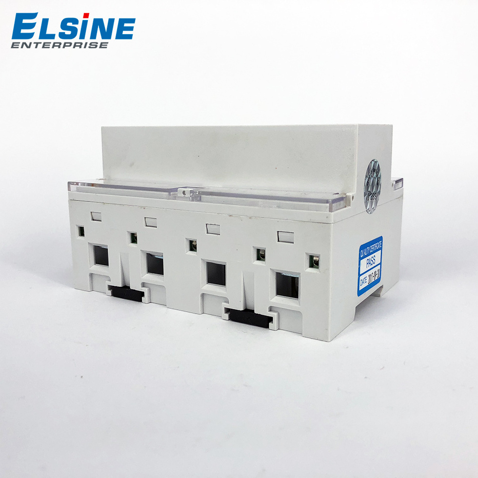 ELSINE 3X220/380V 6400 imp LCD Three Phase Four Wire Prepaid Energy Meter Din-Rail Type RS485 Kwh Meter