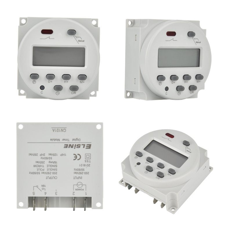 CN101A AC timer switch 220V 12V 24V digital time Control switch weekly programmable Electronic timer switches 8A to 16A Load