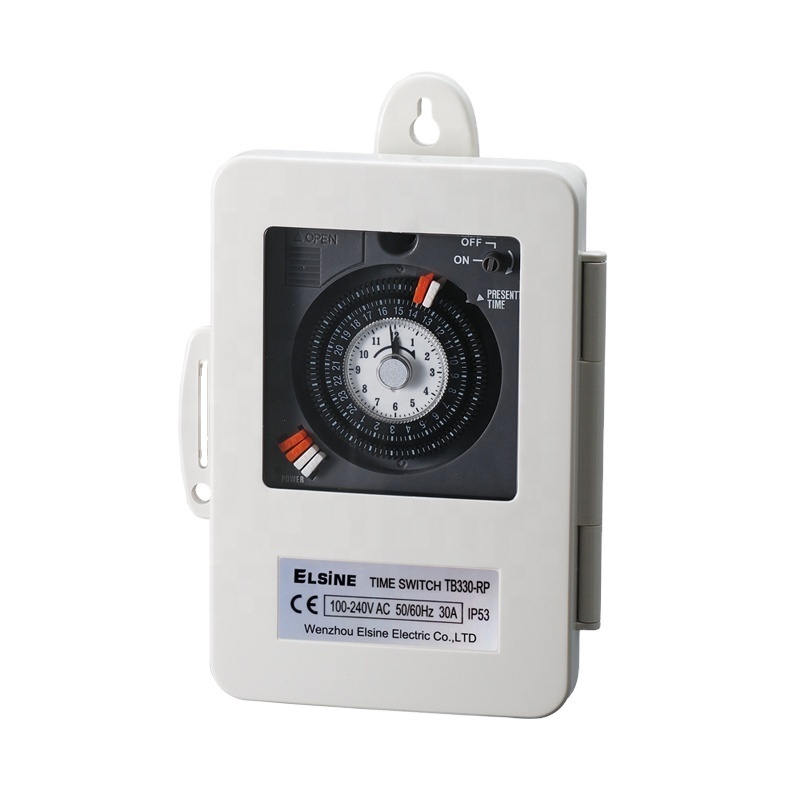 Waterproof 30A Heavy current 24 hour Mechanical timer switch TB330-RP Analog Daily program Time Switch TB-330 IP-53