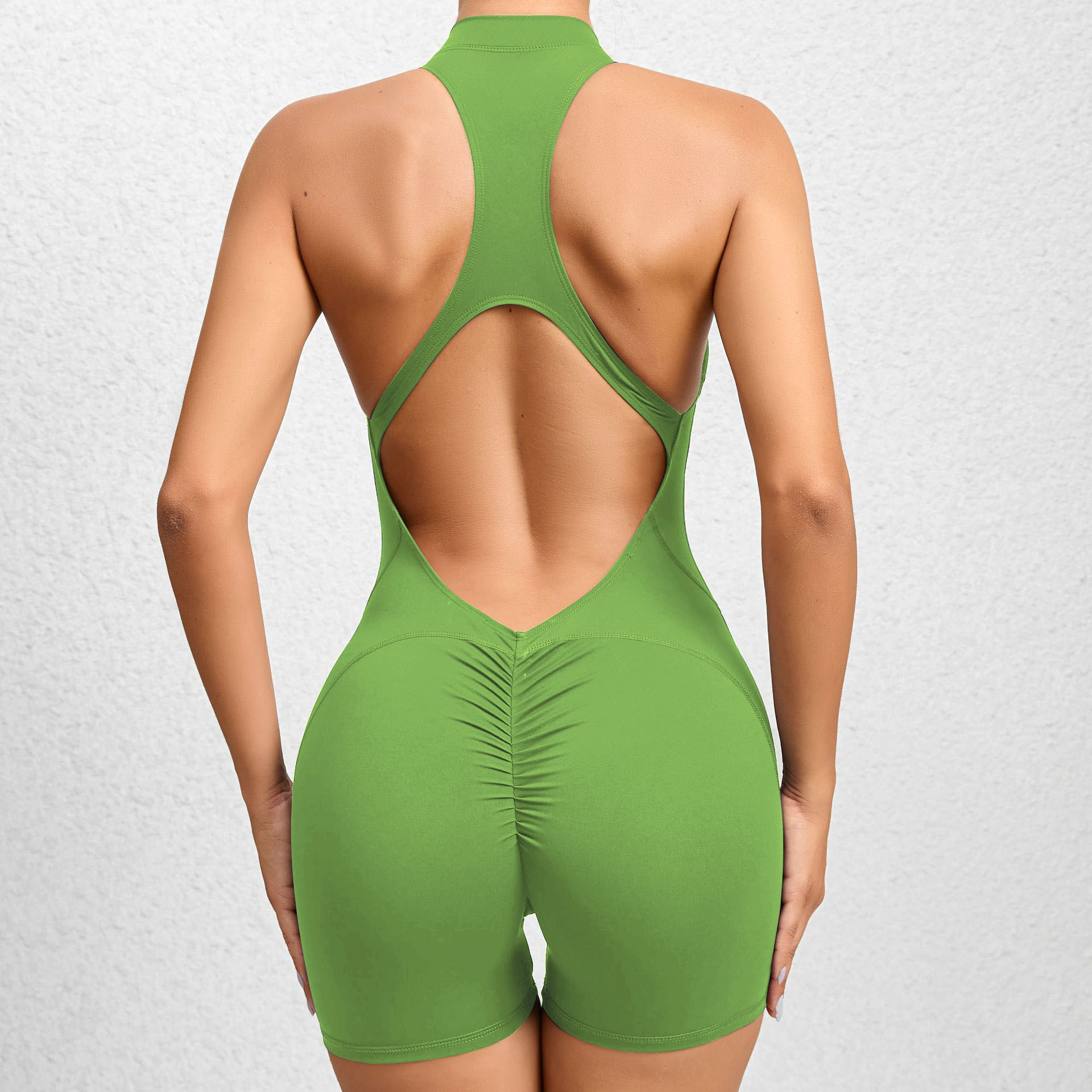 OEM Custom Logo Women Sport Active Wear Gym Workout  Bodycon Activewear One Piece Yoga Jumpsuit