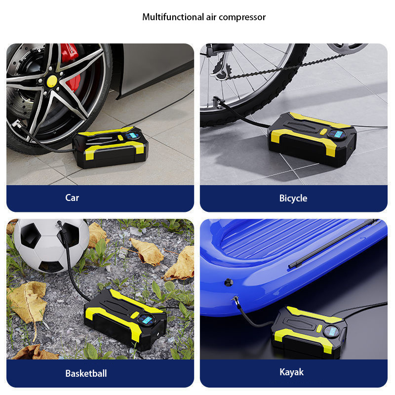 Digital Automatic Tire Inflators 12v Air Pump Car Tyre Inflator Powered Compressor Machine Portable Bike Kit