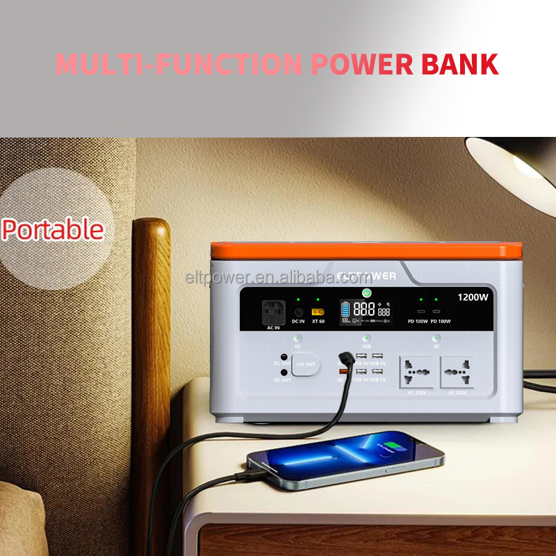 300w 500w 1000w AC Outlet Portable Generator Charging Power Station Bank Power Solar Generator for Camping Gear