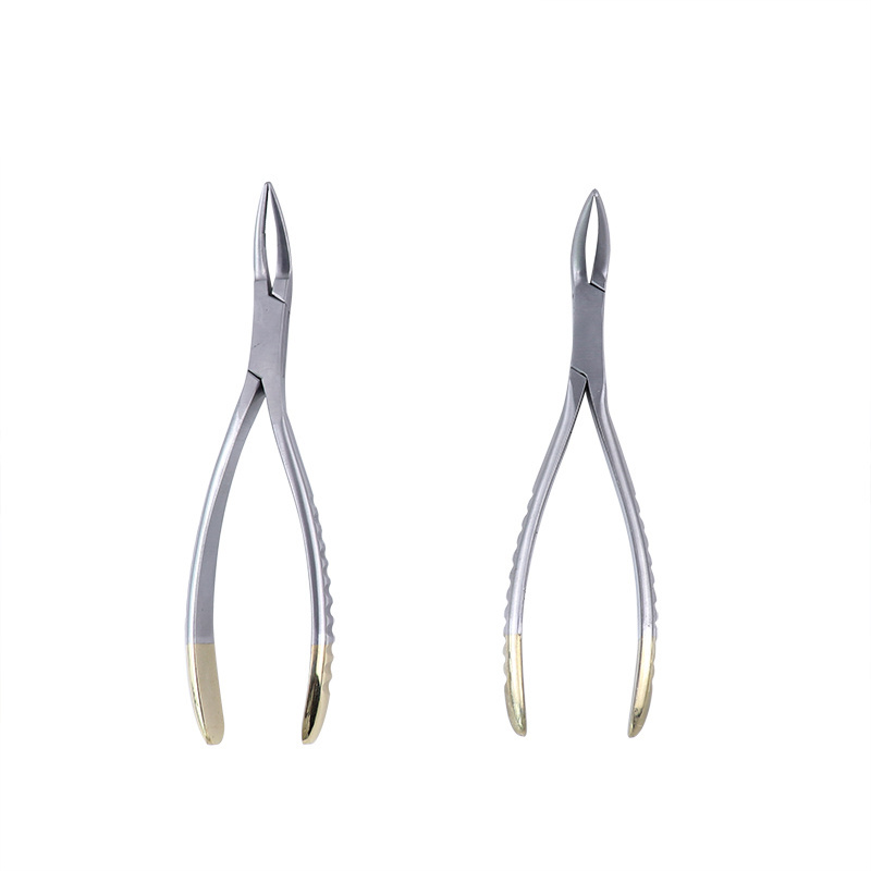 Dental Instrument  Curved Maxillary Fragment Tweezers Dental Residual Root Pliers Tooth Extraction Forceps