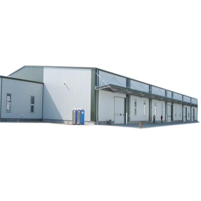 China Modern Design Industrial Prefab Building Light Large Span Steel Canopy Storage Warehouse/Shed