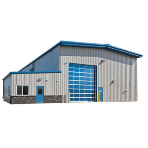 China Modern Design Prefab Light Steel Sandwich Panel Prefabricated Car Garage Steel Structure Warehouse