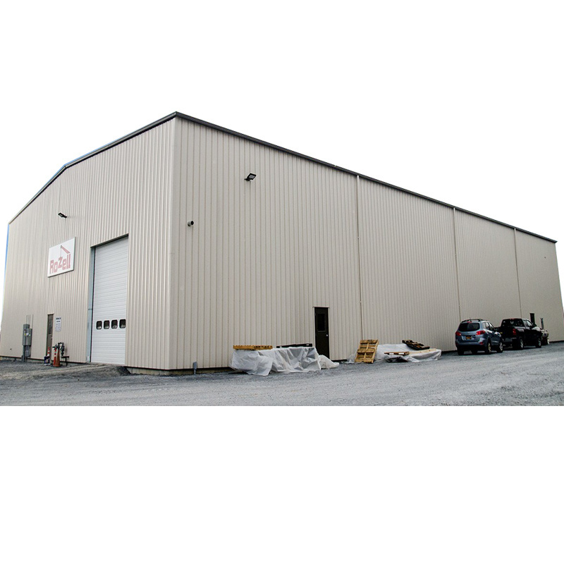 Prefabricated  Frame Building Construction Sandwich Panel Insulated Wide Span Light Steel Structure Framework Warehouse