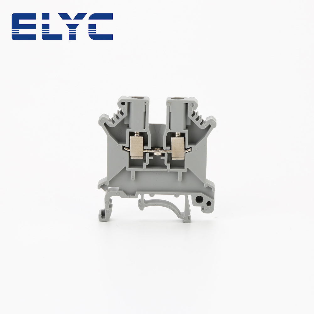 UK 3N Screw Wire Electrical Connector 2.5mm 24-14 AWG Feed-through Connection Universal Plug Din Rail Terminal Block UK3N