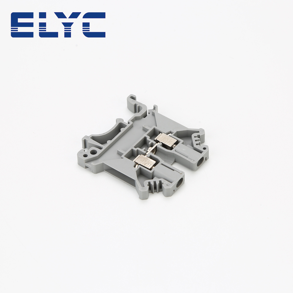 UK 3N Screw Wire Electrical Connector 2.5mm 24-14 AWG Feed-through Connection Universal Plug Din Rail Terminal Block UK3N