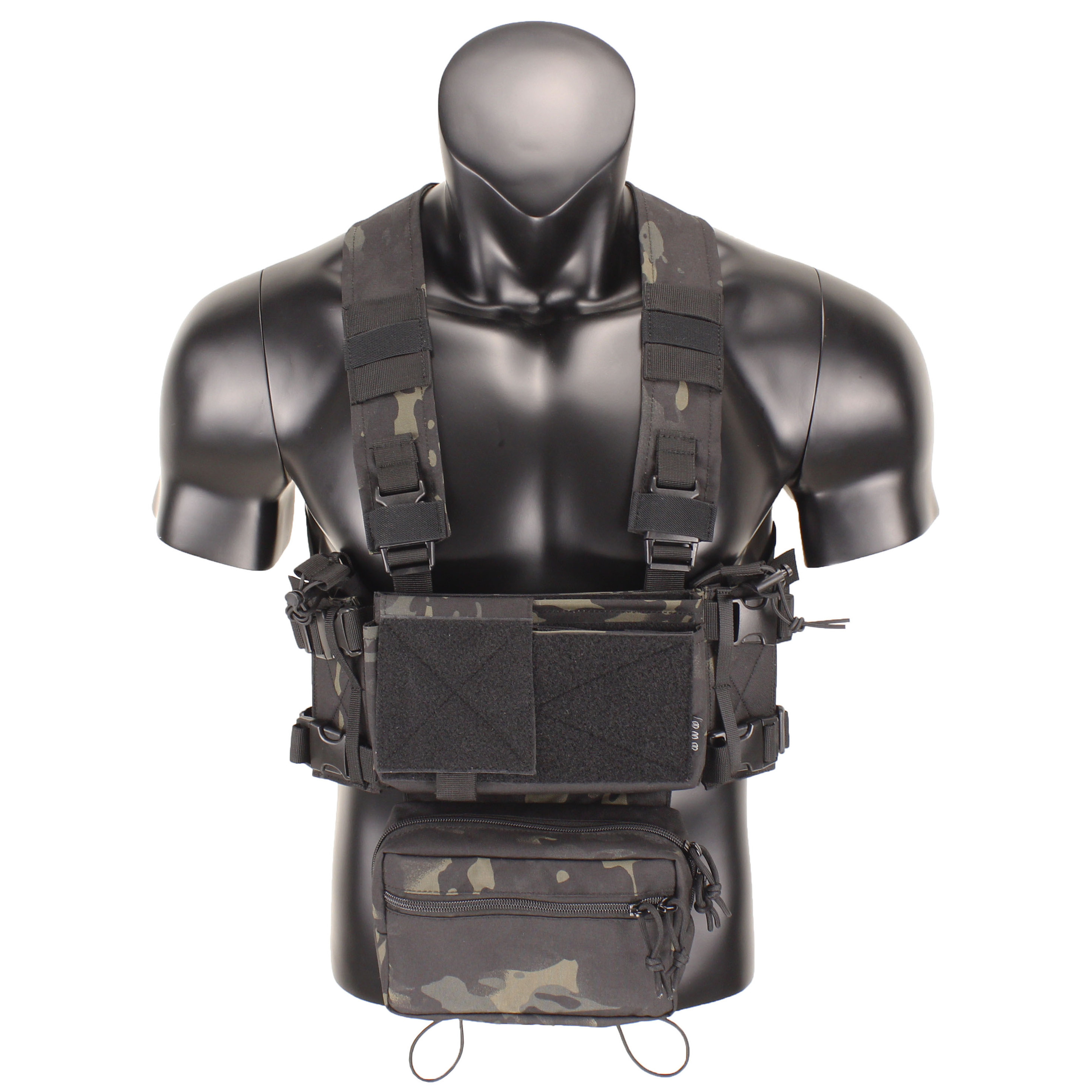 MK Style Chest Gab Tactical Gear General Purpose Pouch Chest Rig Hang Bag MCBK Detachable