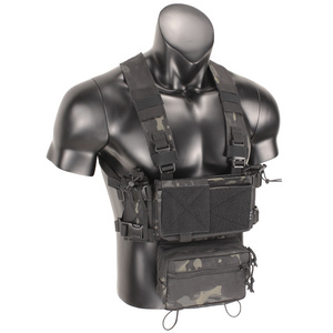 MK Style Chest Gab Tactical Gear General Purpose Pouch Chest Rig Hang Bag MCBK Detachable