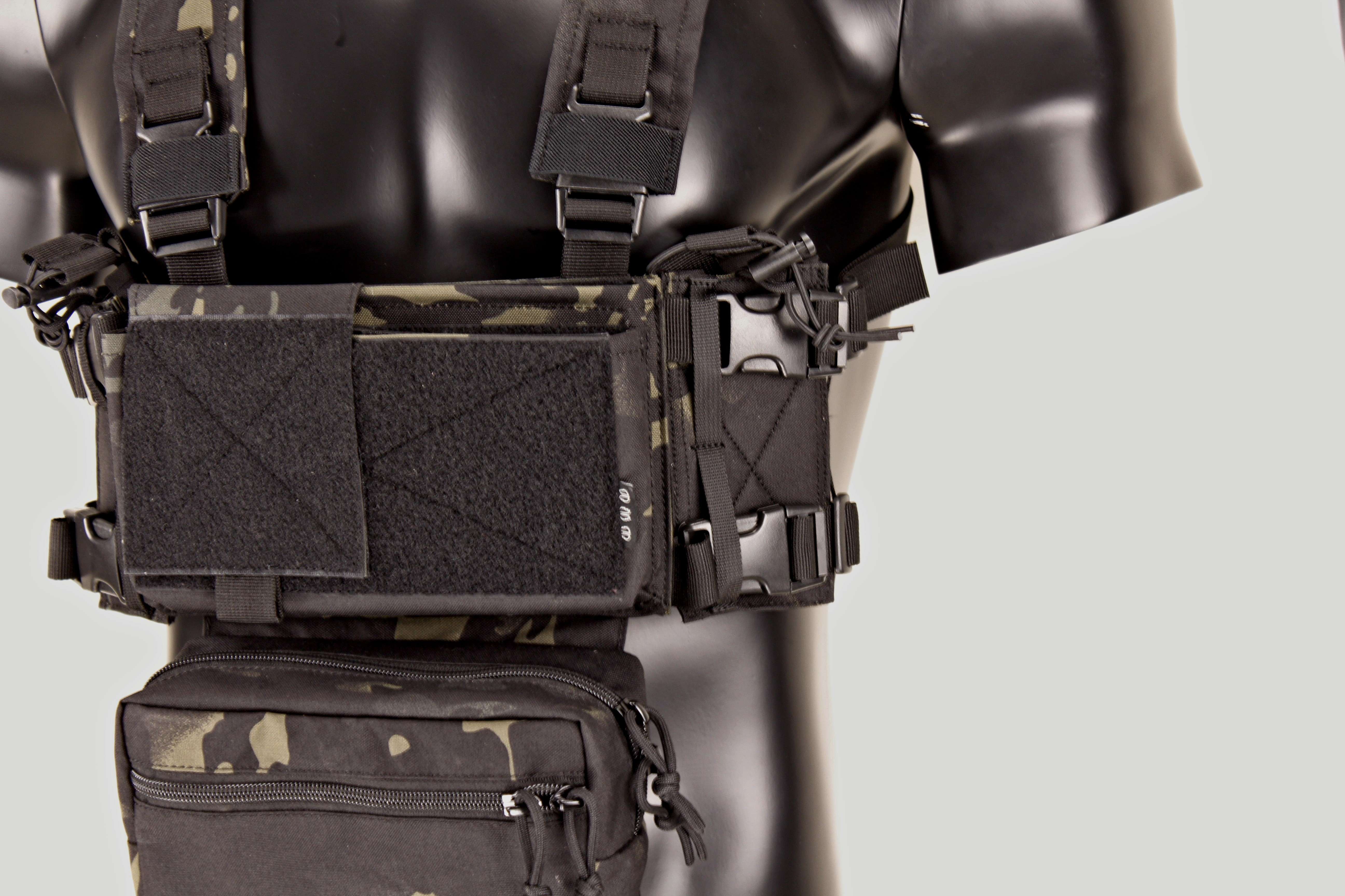 MK Style Chest Gab Tactical Gear General Purpose Pouch Chest Rig Hang Bag MCBK Detachable