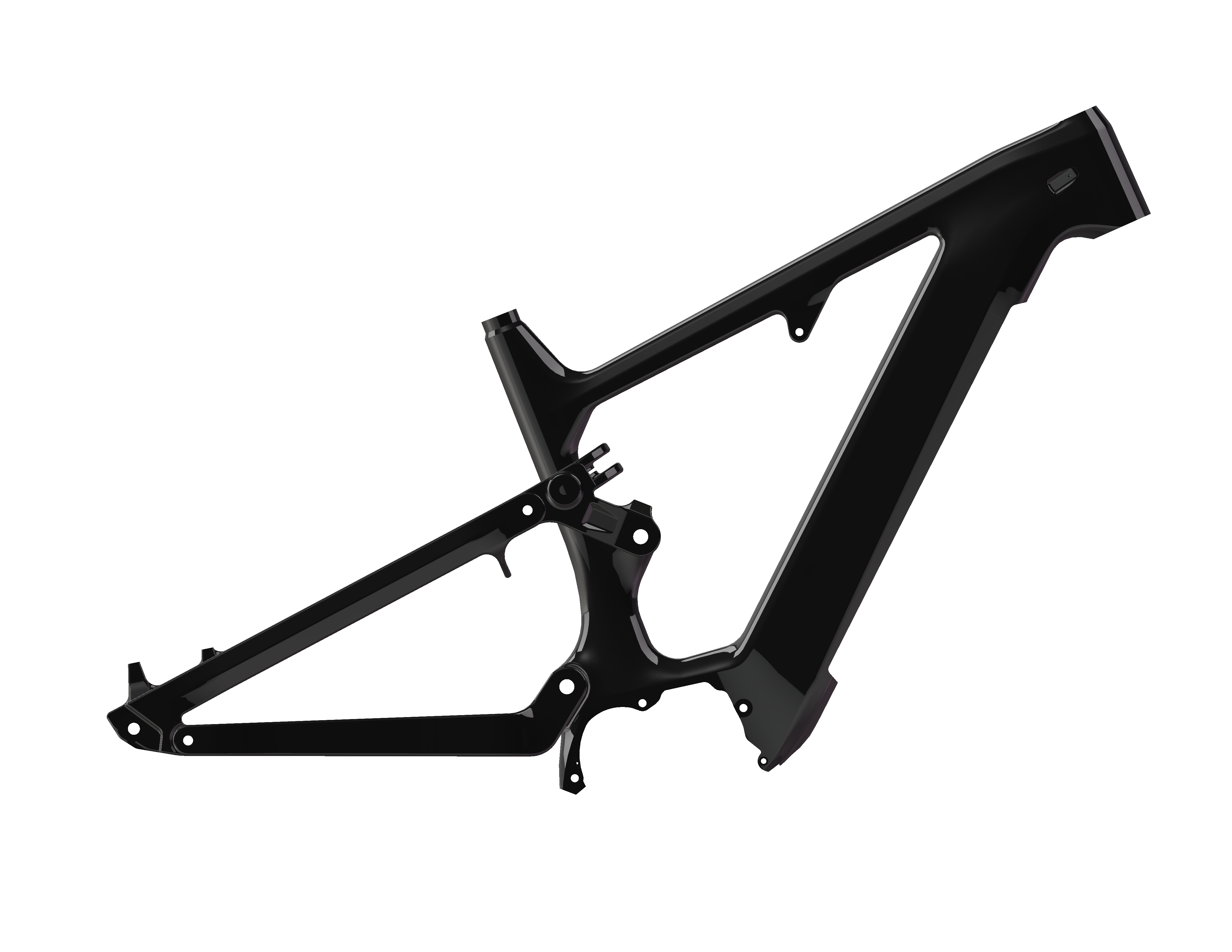 Tarzen Ebike Factory Direct Carbon Fiber Ebik Frame Bafang Mid Drive Motor 500W Down Hill Full Suspension Bicycle Frame