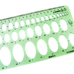 Wholesale plastic acrylic oval drawings templates measuring geometric rulers oval draft pochoir