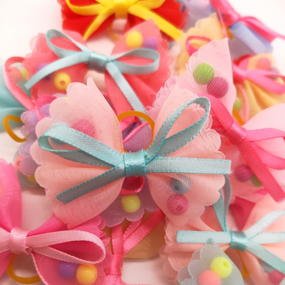 E-magic cheap Hot Sale Handmade Small Hair Accessories bow pet Puppy Dog Bowknot Hair Bows with clip