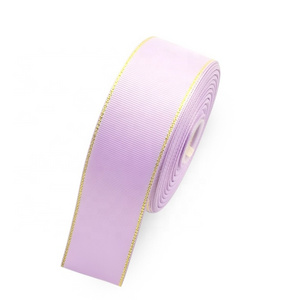 E-Magic Fashion christmas ribbon roll  Christmas ribbon wire edge gold Gold edged grosgrain ribbon