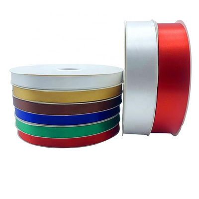 E-Magic Wholesale 4cm Slit Edge Satin Ribbon Single Face Solid Color Ribbon for Gift Decoration