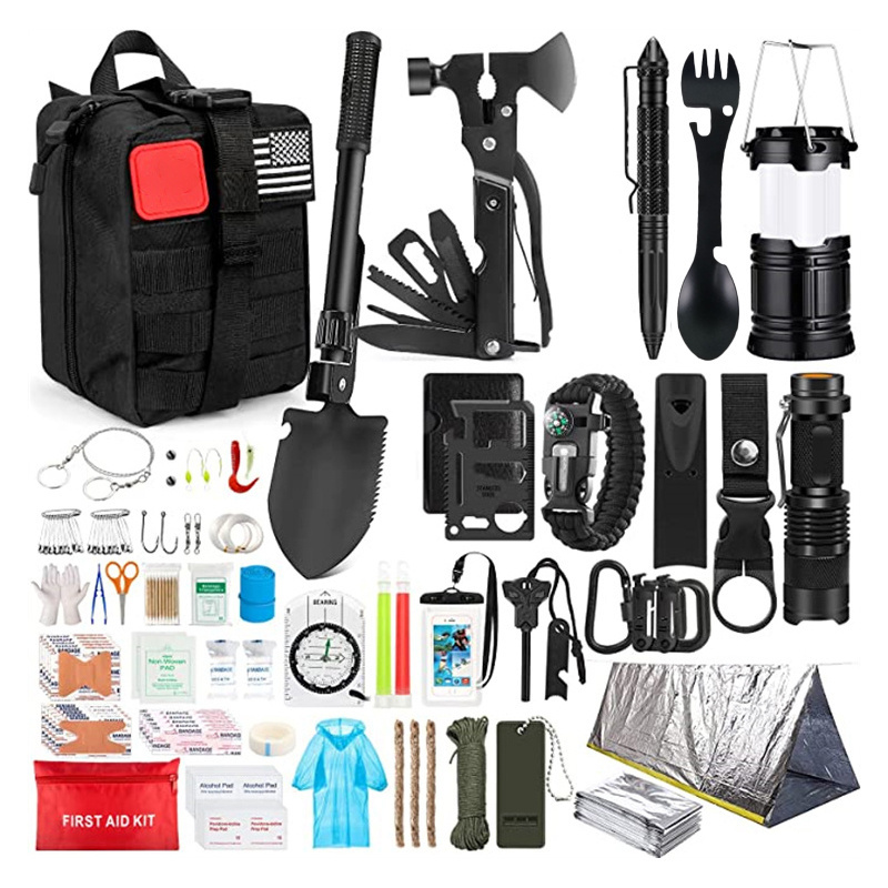 Survival Kit Set Travel Camping Backpack Emergency First Aid With Medical Supplies And First Aid Tactical Kits