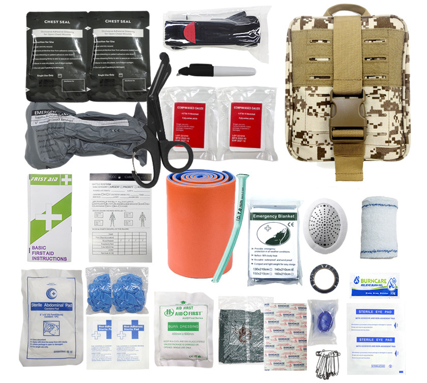 Tactical Emergency Survival Kit Camping Trauma Survival First Aid Equipment Molle Kit Nylon Ifak Trauma First Aid Kit