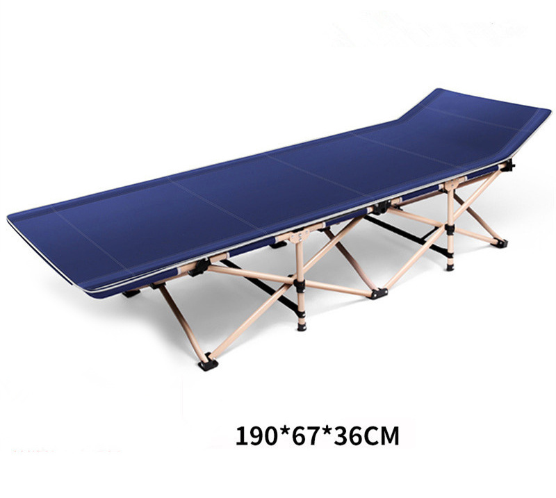 Outdoor Aluminum  Portable Adjustable Chair Single Folding Camping Cot  Bed With Magazine Bag