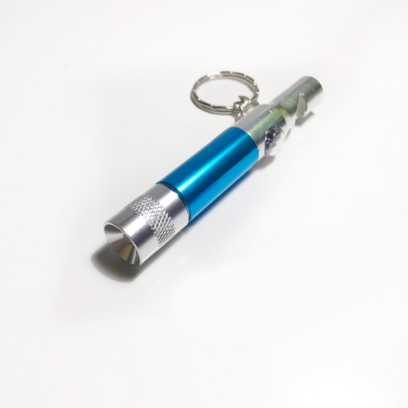 High Quality Multifunction Keychain Mini Torch 3 In 1 Portable Aluminum Whistle Compass And Light Keyring Led Flashlight