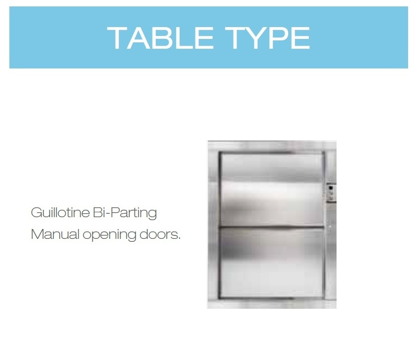 Dumbwaiter Service Lift 50kg Table Type Single Entrance Width 50cm European Standard Emak Food Elevator Easy & Quick Assembly