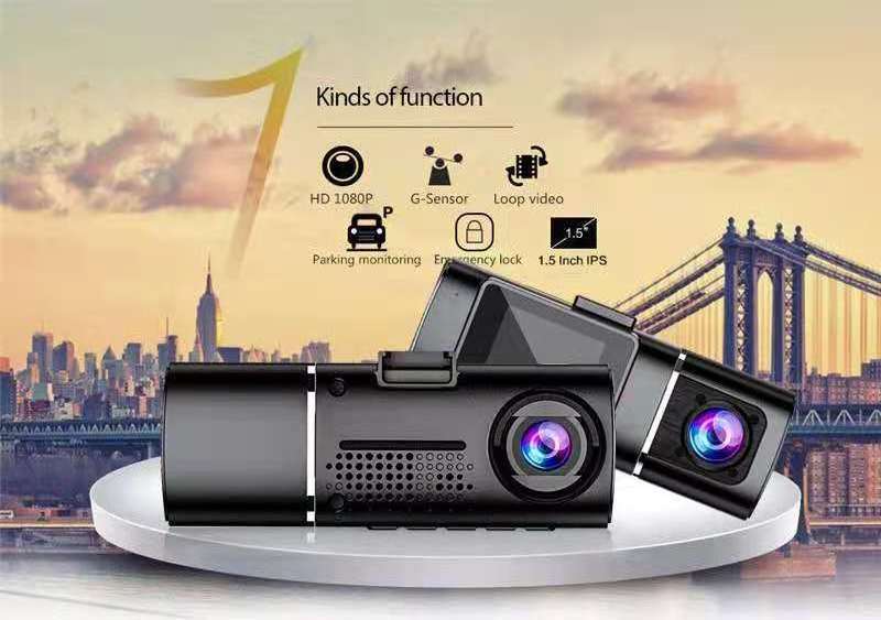 Dual Camera Dual Lens 1080p HD 1.5 Inch Car Driving Recorder