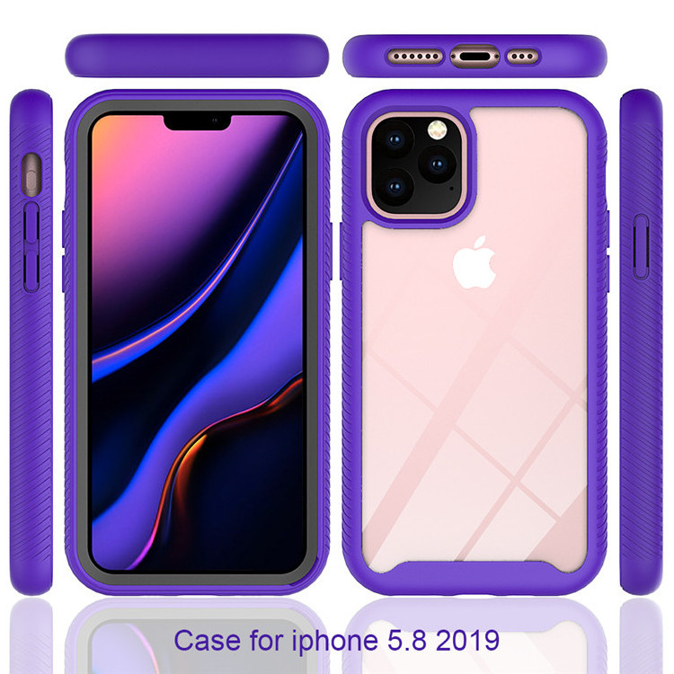 For iphone 11 Pro Shockproof Case With Front Frame Transparent Cover Case For iPhone 8 7 6 Plus X Xs Max Xr S8 S9 S10 Plus Case