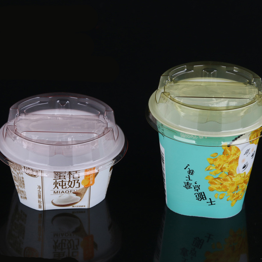 Plastic Packaging Container Frozen PP Yogurt Tub Pot Yogurt Cup with Lid