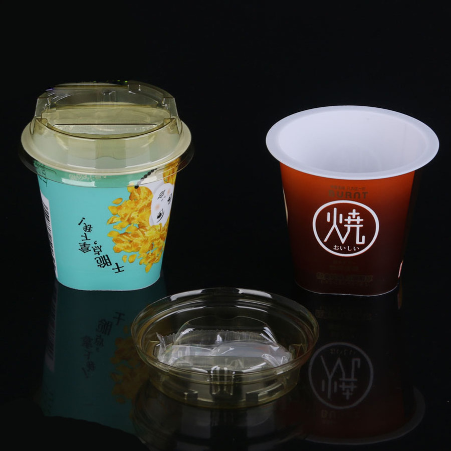 Plastic Packaging Container Frozen PP Yogurt Tub Pot Yogurt Cup with Lid