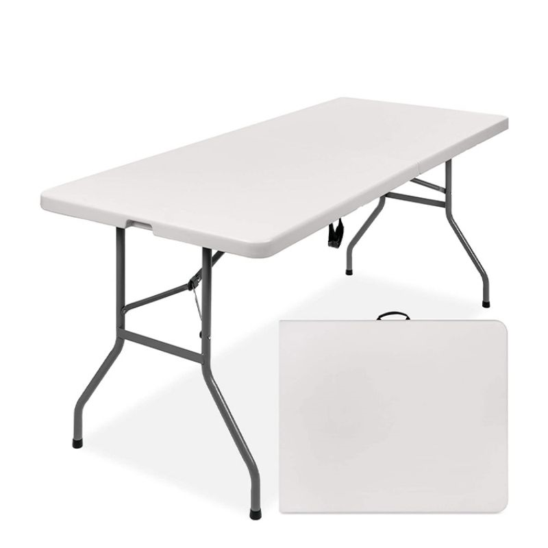 Wholesale Cheap Plastic Folding Tables 6FT Hdpe Outdoor Rectangular Plastic Fold Up Tables