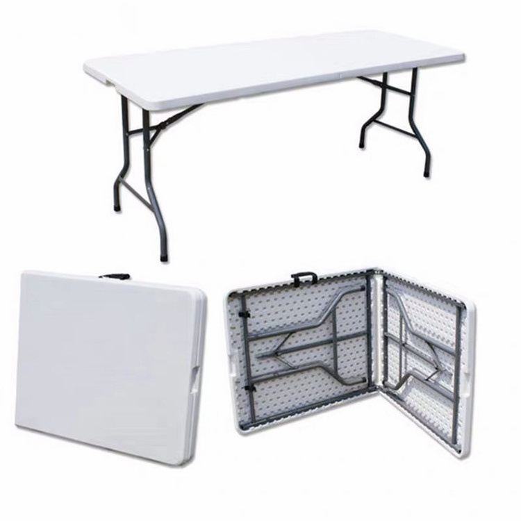 Wholesale Cheap Plastic Folding Tables 6FT Hdpe Outdoor Rectangular Plastic Fold Up Tables