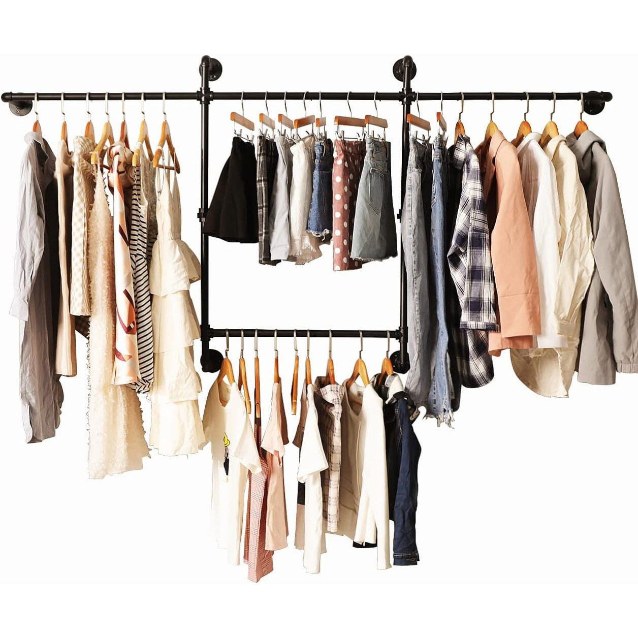 indoor shop wall pipe clothes and shoes drying rack hanger drying