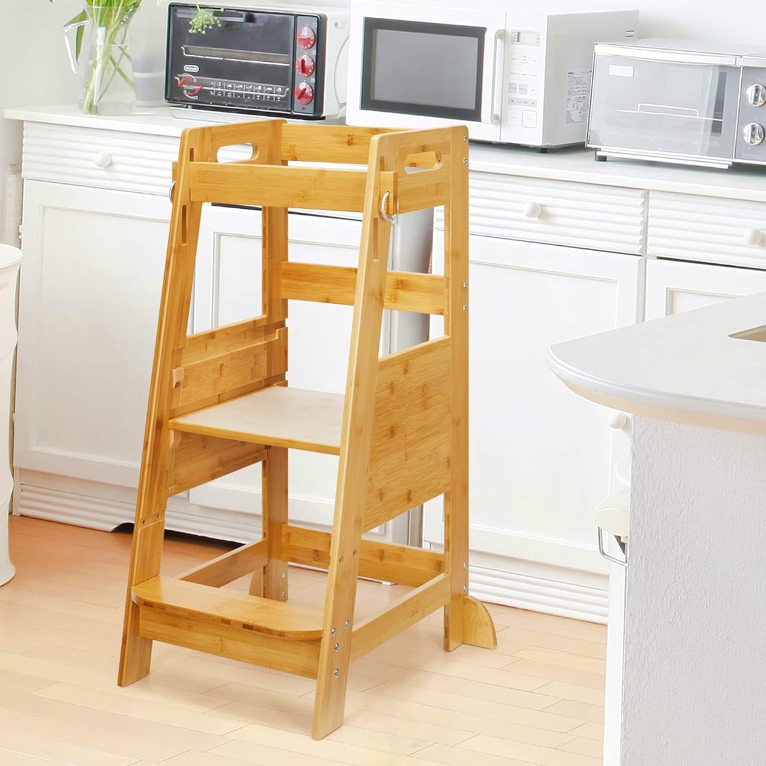 Kitchen helper stool for toddlers wooden kids step stool child standing tower