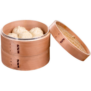 Handmade Bamboo Steamer Wooden Steamer For Dumplings, Rice, Dim Sum, Vegetables, Fish and Meat