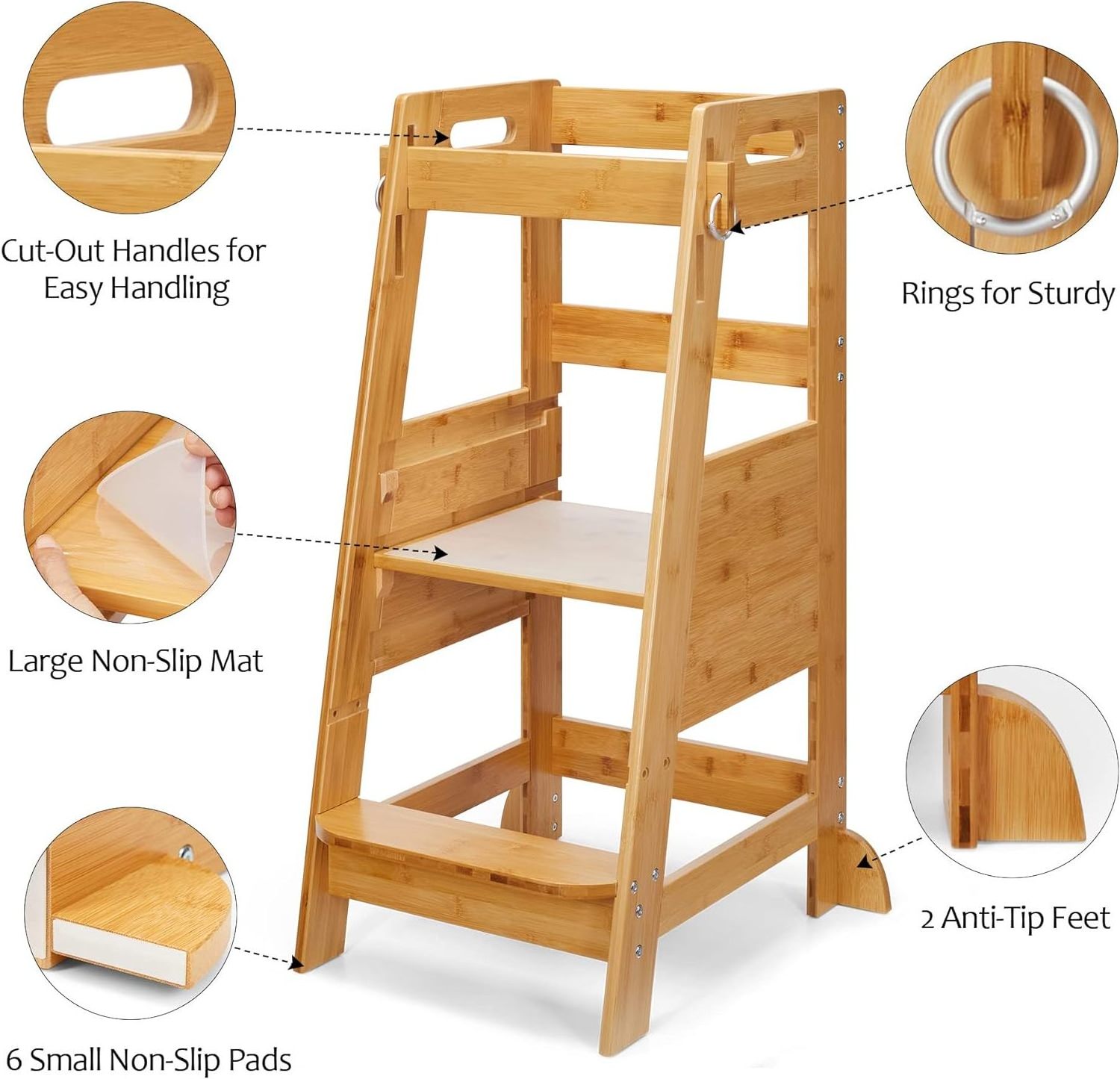 Kitchen helper stool for toddlers wooden kids step stool child standing tower