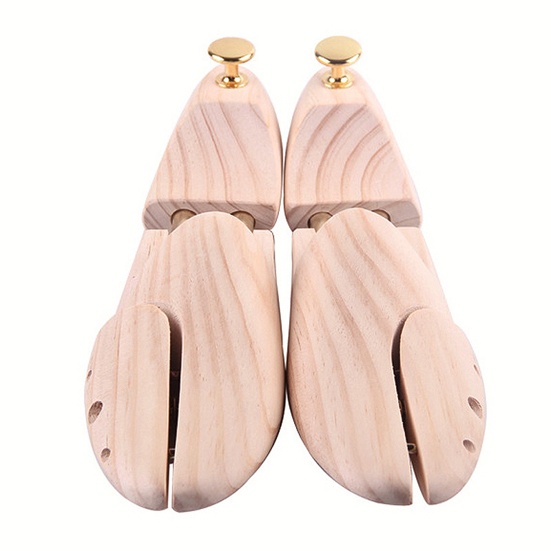 wholesale New Southwest Pine Wood Shoe Support shoe tree logo crep adjustable rack metal spring custom wood men shoe trees