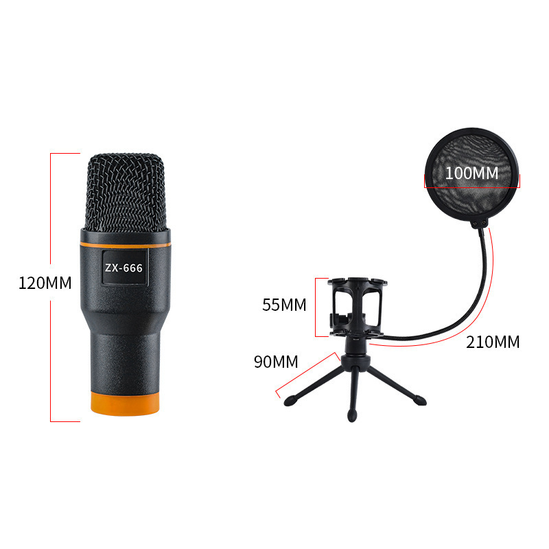 Podcast Equipment Dynamic Microphone Studio Music Production Sound Card Audio Home Decoration