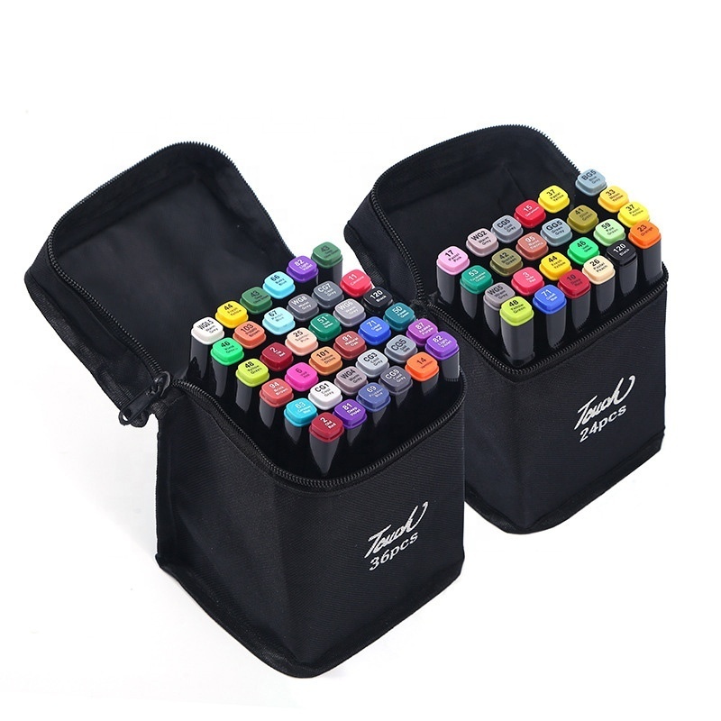 Professional Finecolour Dual Tip Art Marker Pen Set Brush Colorful Alcohol Pen With Base and Bag