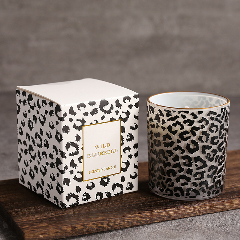 Leopard Mug/Tiger Mug Glass Cup Candle Jar Scented Candle Bedroom Fragrance Diffuser Soy Wax Candle