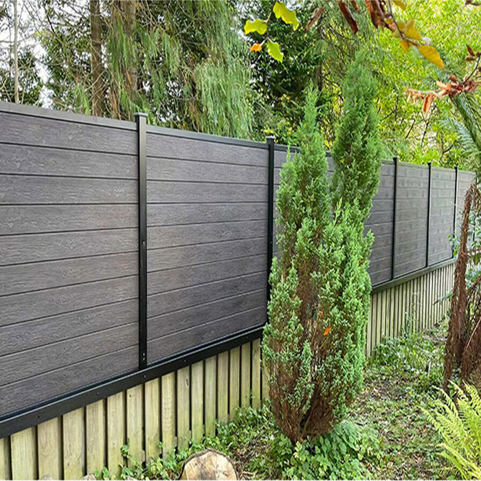 Wood Plastic Composite WPC Fence Home Garden Fence Panels Better Than Vinyl PVC Fence