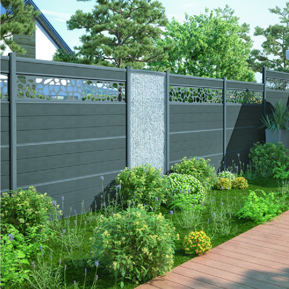 Waterproof and UV Resistant Garden WPC Panel Fence Factory Price Easy Install 180 x 180 Wood Plastic WPC Fence