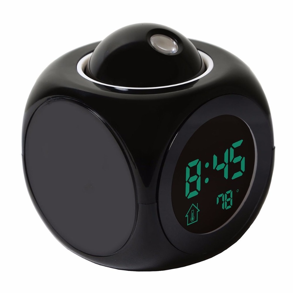 New Fashion Attention Projection Digital Weather LCD Snooze Alarm Clock Projector Color Display LED Backlight Bell Timer