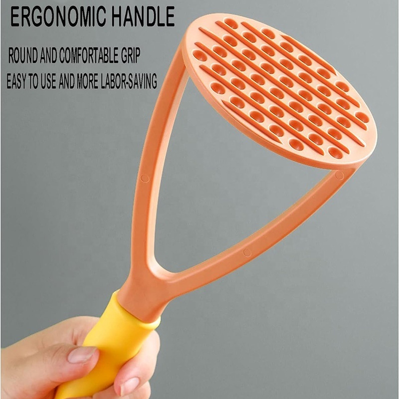 Professional Integrated Masher Kitchen Tool Food Masher Handheld PP Plastic Potato Smasher