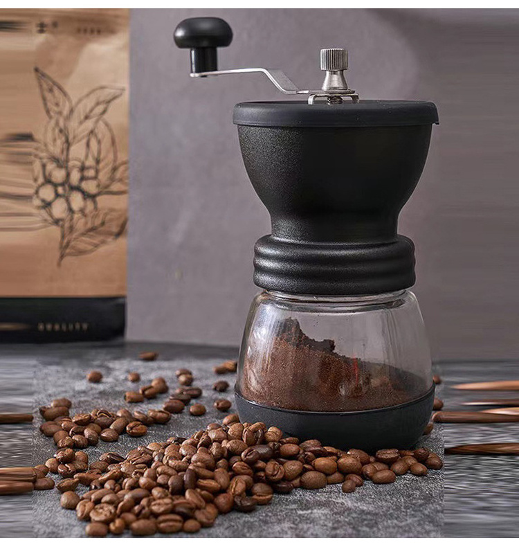 Factory wholesale stainless steel coffee bean black pepper grinder creative portable hand crank grinder