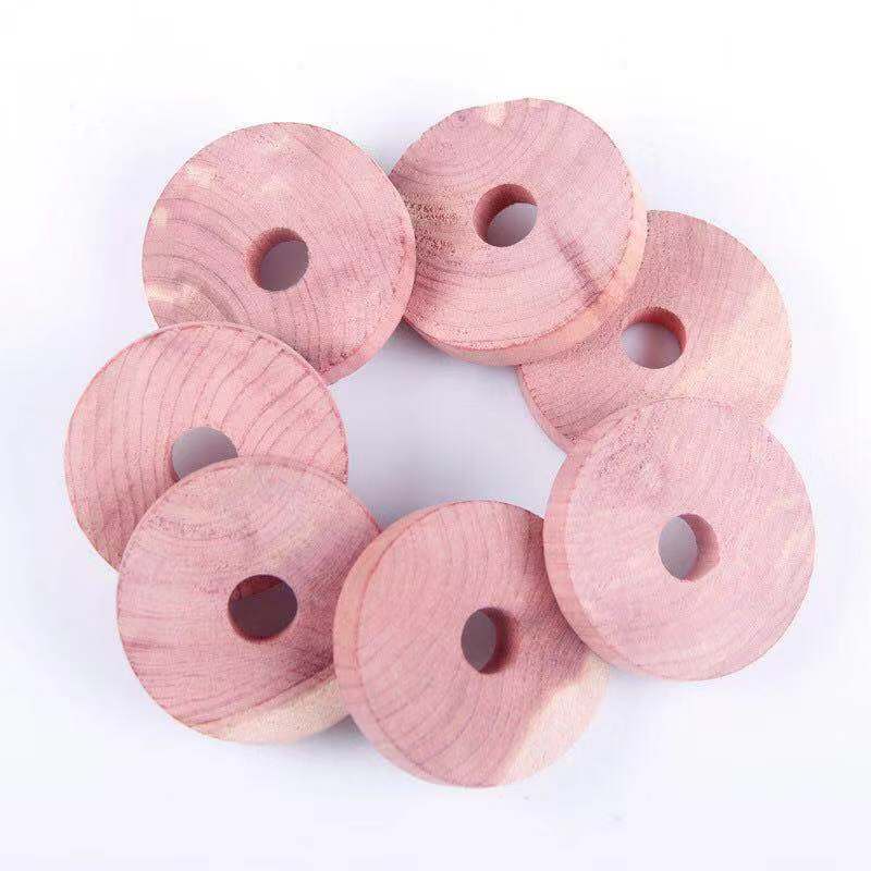 High Quality Cedar Rings Anti Moth Away Repellent for Closets and Drawers Natural Round Cedar Wood Hanger Rings block