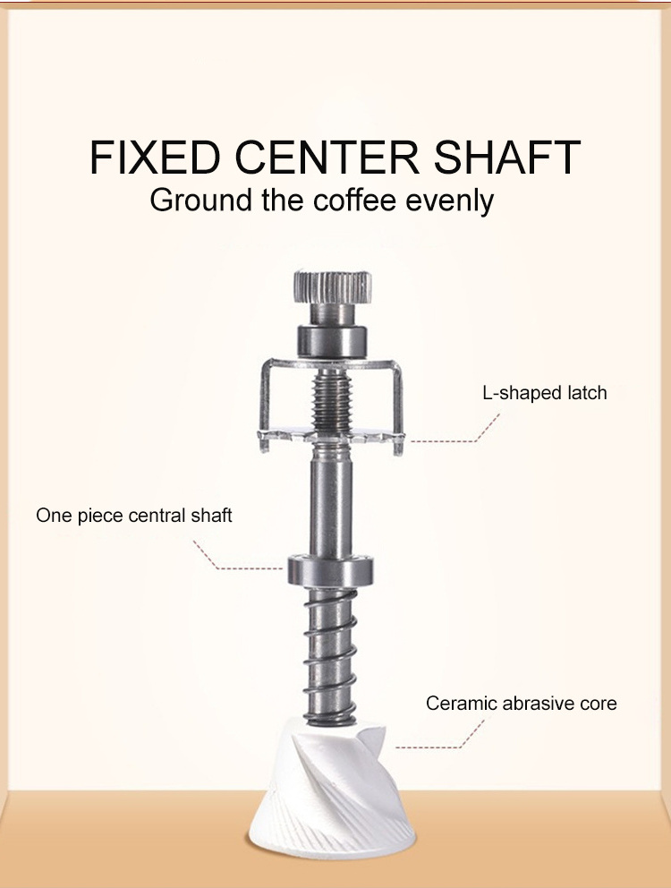 hot selling manual grinder grinding powder beating crushed coffee beans black pepper glass hand crank bean grinder