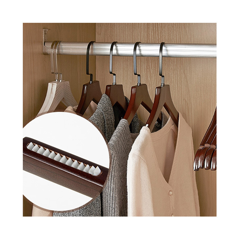 wholesale Multifunctional Space Saving  hanger wood cloth hangers for boutiques custom clothing extension hangers